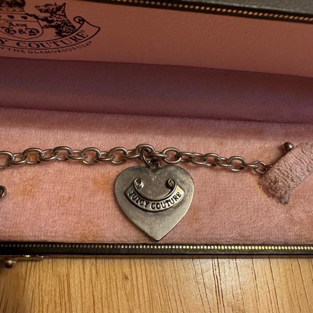 Juicy Couture vintage silver charm bracelet